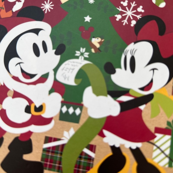 Disney Store Christmas Puzzle Mickey Mouse 500 Pc 19 x 22 Has Glitter New - Picture 2 of 8